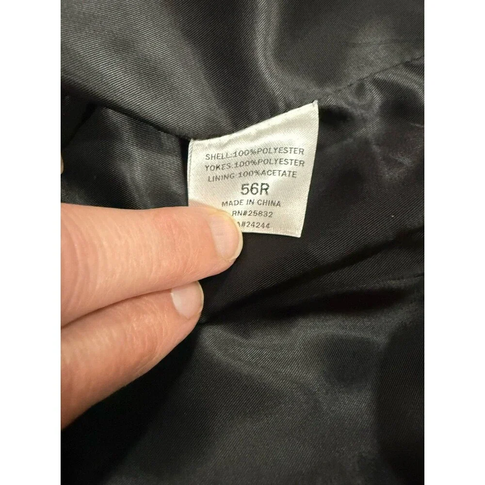 NWT Circle S Men’s Sport Coat 56 R Gray Black Suede Yoke Cowboy Western CC2976